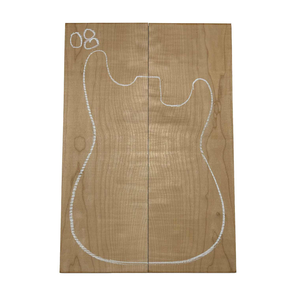 Ambrosia Maple Bookmatched Explorer Juego de tapa abatible para guitarra - 28" x 9" x 1/4"