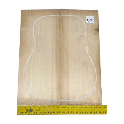 German Spruce Bookmatched Dreadnought Guitar Tops 