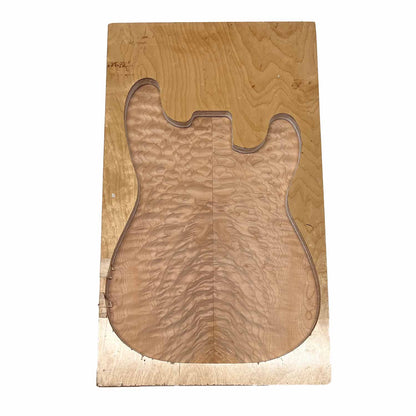 Figured Curly Soft Maple  Drop Top 21&quot; x 7&quot; x 1/4&quot; 