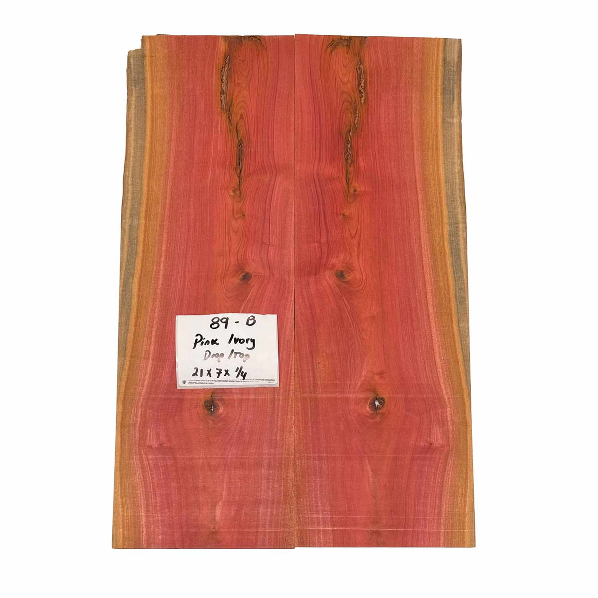 Pink Ivory Drop Top 21" x 7" x 1/4" #89-B - Exotic Wood Zone 