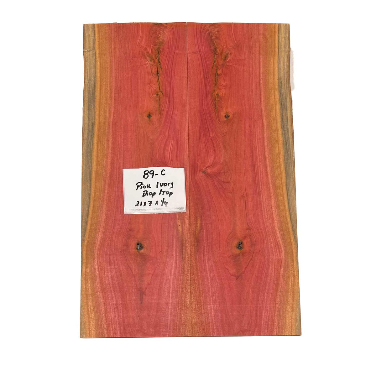 Pink Ivory Drop Top 21" x 7" x 1/4" #89-C - Exotic Wood Zone 