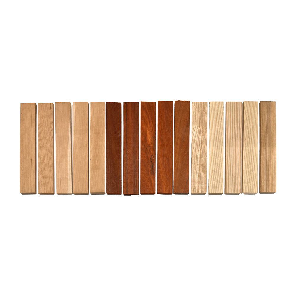 Pack of 15,Mixed Wood Cut Offs, DIY Craft Carving Lumber Cutoffs ( Padauk,Cherry,Ash) - Exotic Wood Zone - Buy online Across USA 