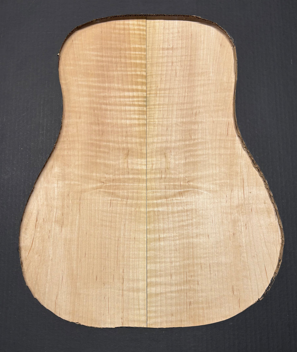 Flame Hard Maple Dreadnought Guitar Back and Side Set  #924