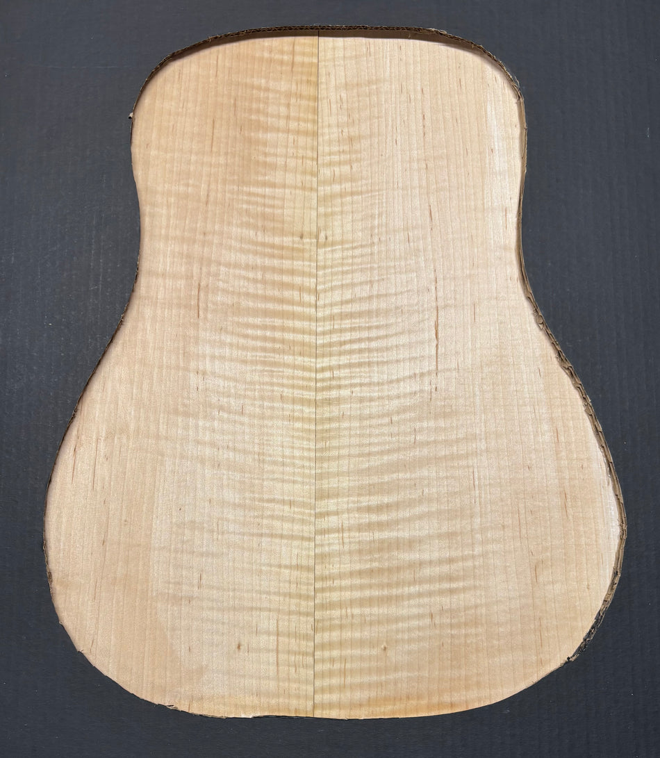 Flame Hard Maple Dreadnought Guitar Back and Side Set  #926