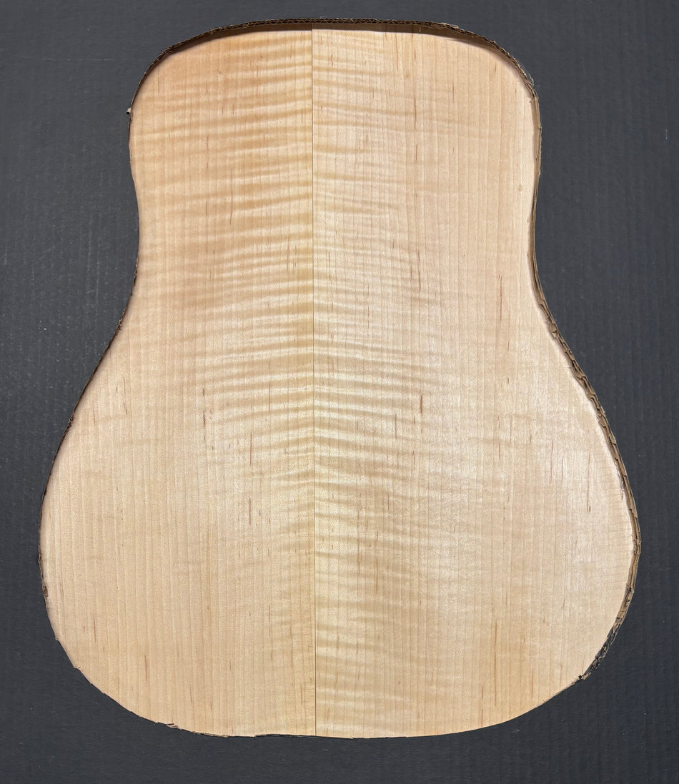 Flame Hard Maple Dreadnought Guitar Back and Side Set  #927