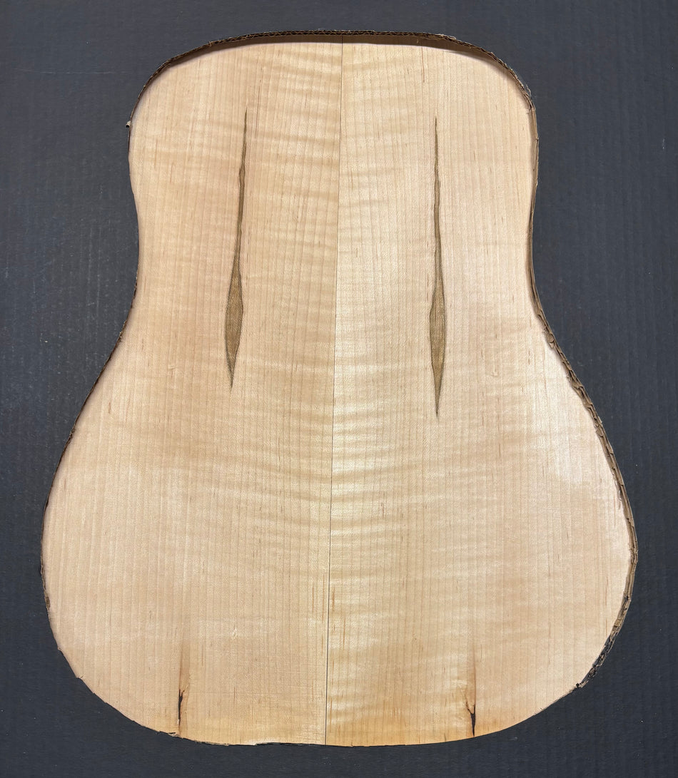 Flame Hard Maple Dreadnought Guitar Back and Side Set  #928