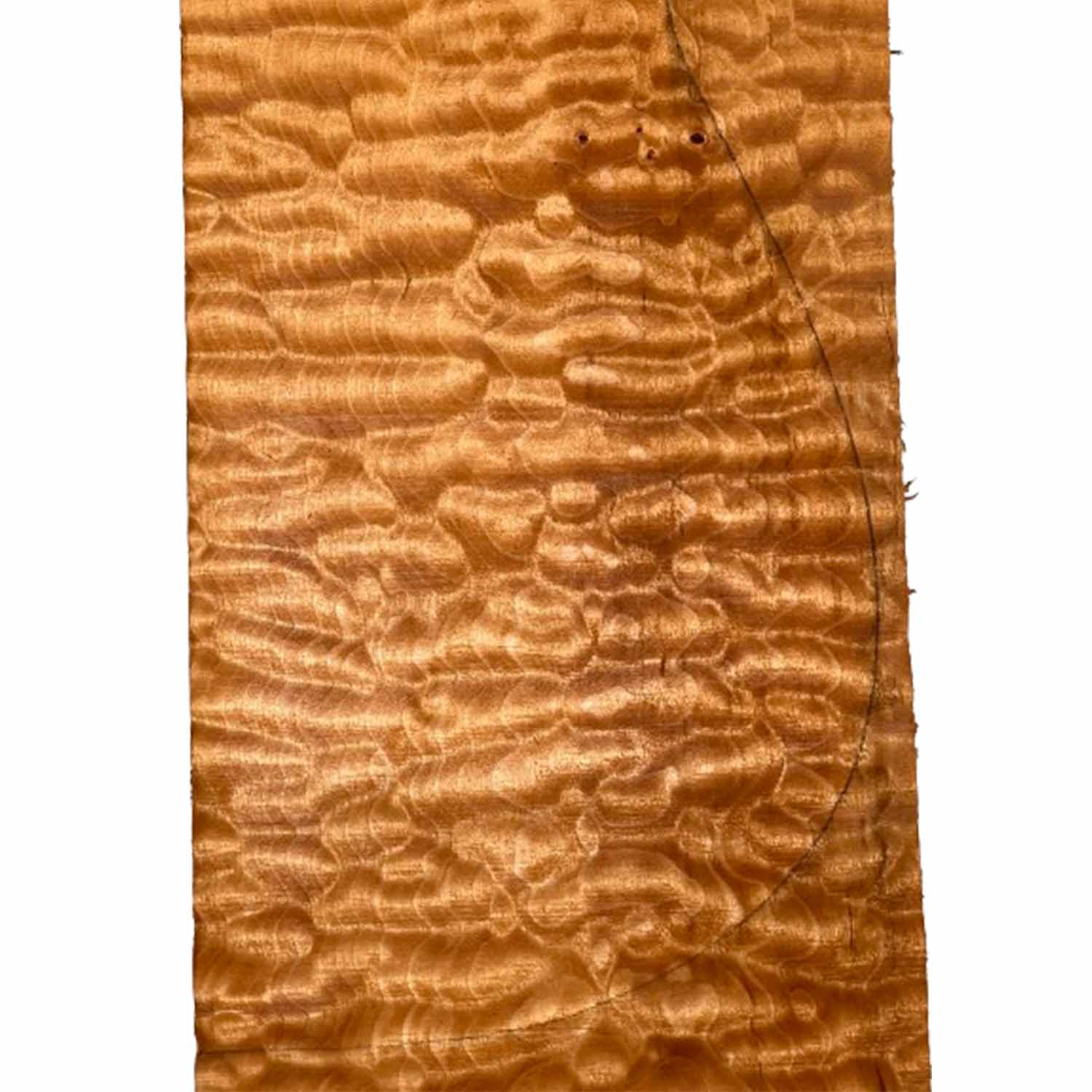 Quilted Curly Flame Maple  Drop Top 21&quot; x 6-3/4&quot; x 1/4&quot; 