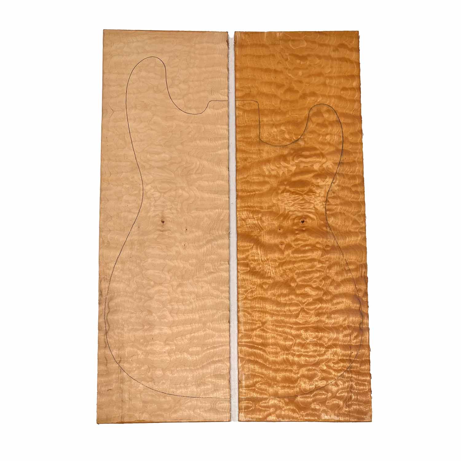 Quilted Curly Flame Maple  Drop Top 21" x 6-3/4" x 1/4" #96 B - Exotic Wood Zone 