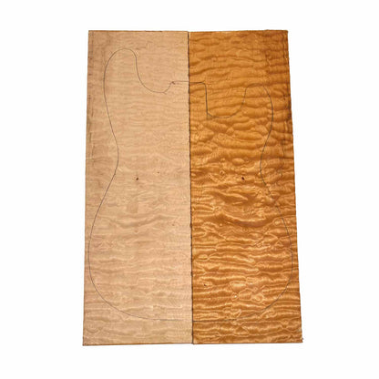 Quilted Curly Flame Maple  Drop Top 21&quot; x 6-3/4&quot; x 1/4&quot; 