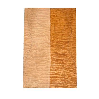 Quilted Curly Flame Maple  Drop Top 21&quot; x 6-3/4&quot; x 1/4&quot; 