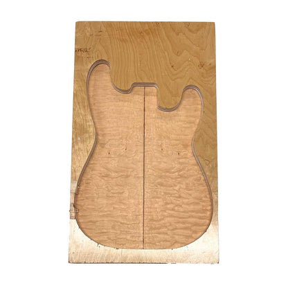 Quilted Curly Flame Maple  Drop Top 21&quot; x 6-3/4&quot; x 1/4&quot; 