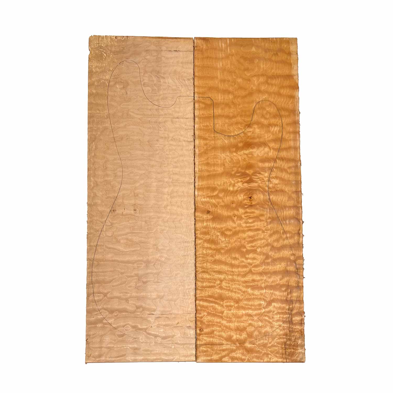 Quilted Curly Flame Maple  Drop Top 21&quot; x 6-3/4&quot; x 1/4&quot; 