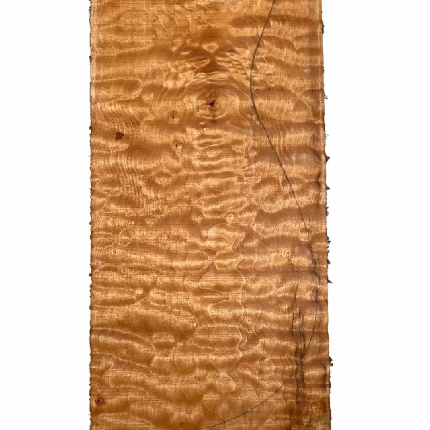 Quilted Curly Flame Maple  Drop Top 21&quot; x 6-3/4&quot; x 1/4&quot; 
