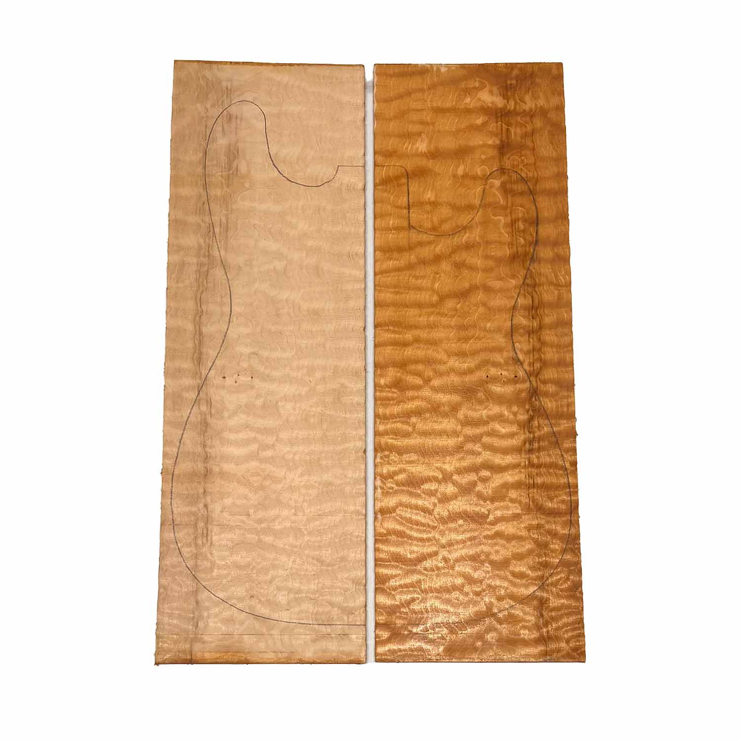 Quilted Curly Flame Maple  Drop Top 21&quot; x 6-3/4&quot; x 1/4&quot; 