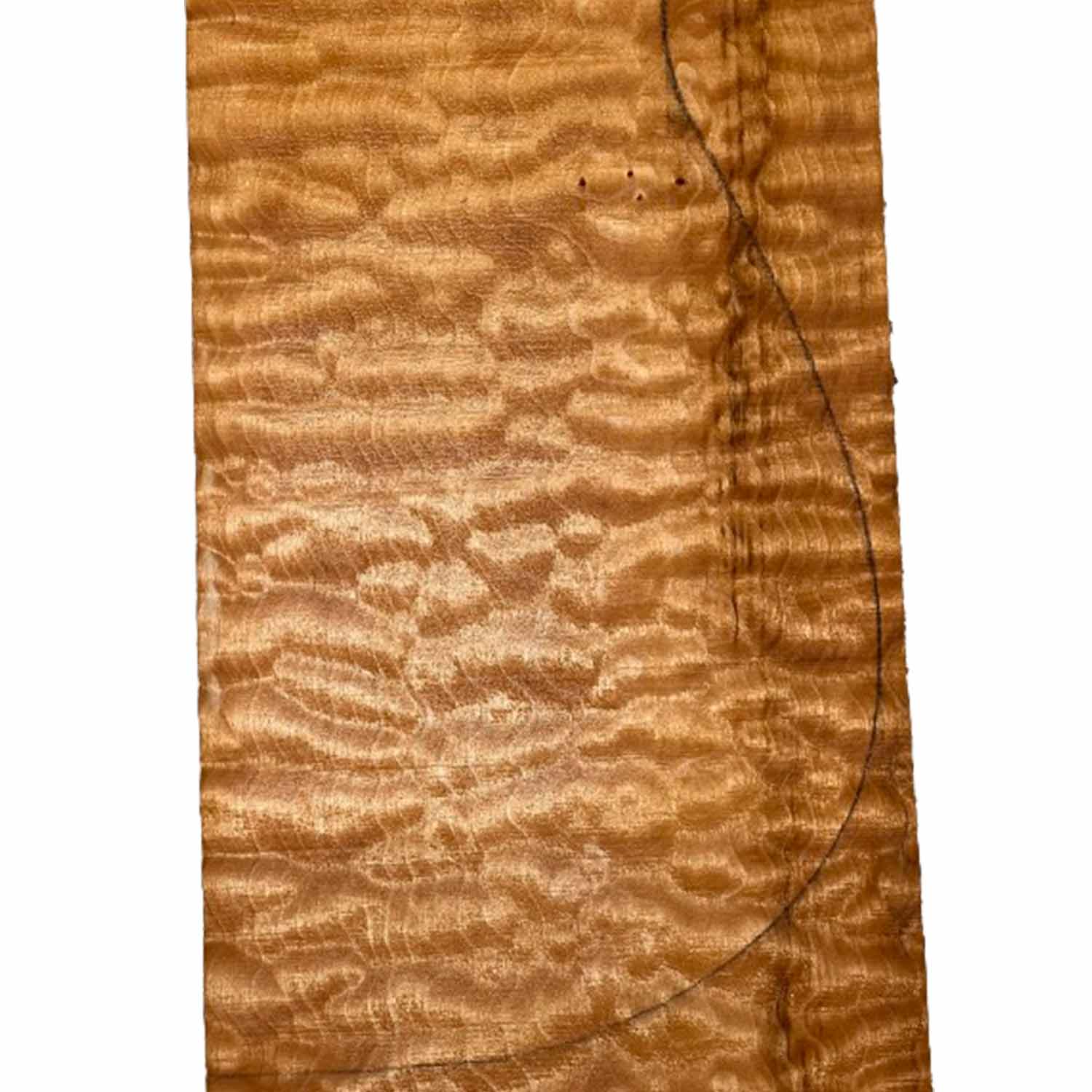 Quilted Curly Flame Maple  Drop Top 21&quot; x 6-3/4&quot; x 1/4&quot; 