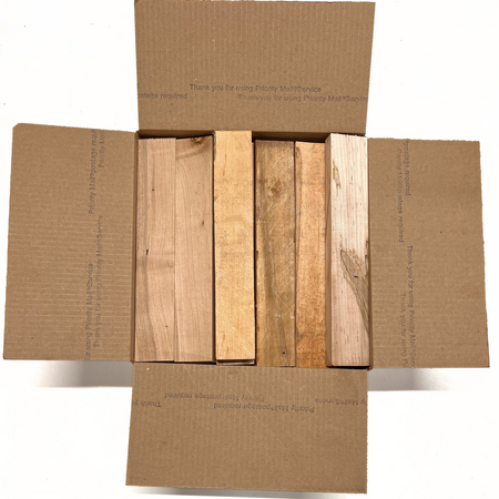 Box of Ambrosia Maple 12" x 12" x 6" Wood Scrap DIY Craft Carving Scroll Short Lumber Cutoff Boards - Exotic Wood Zone - Buy online Across USA 