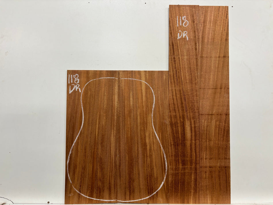 African Mahogany Dreadnought Guitar Back and Side Set #118