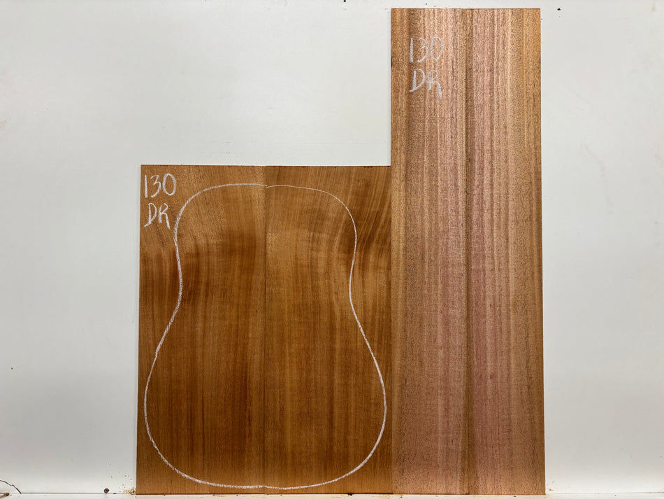 African Mahogany Dreadnought Guitar Back and Side Set #130