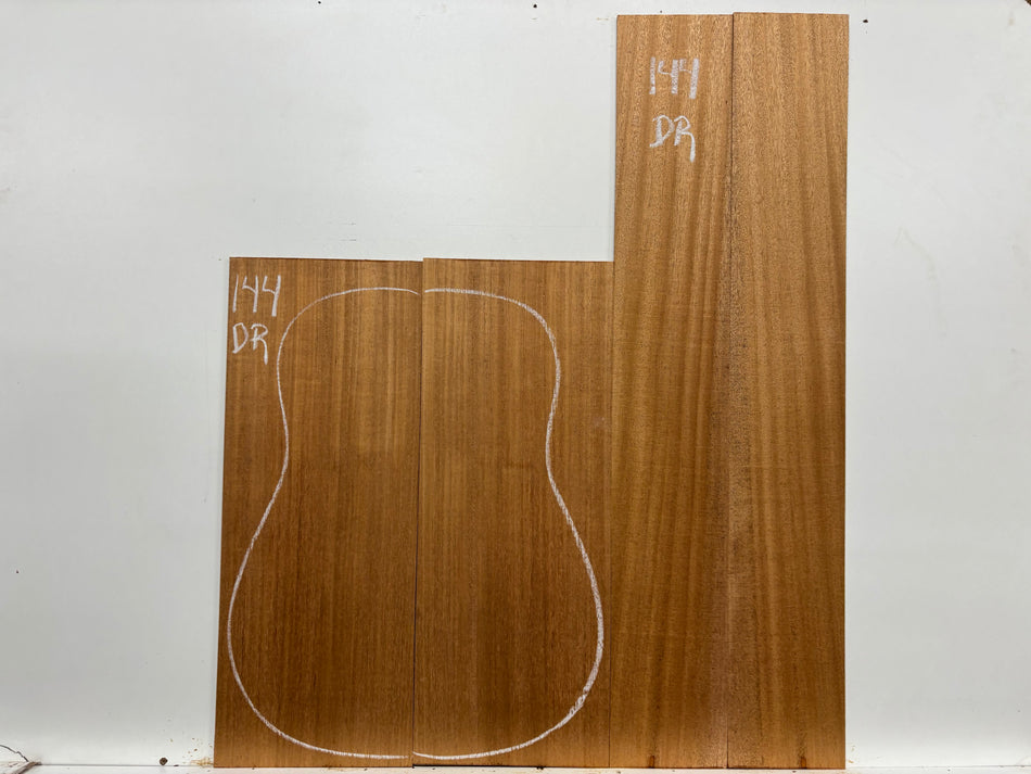 African Mahogany Dreadnought Guitar Back and Side Set #144