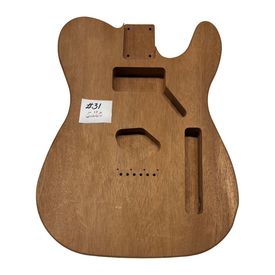 TL-Style African Mahogany Unfinished Fender Guitar Body #31