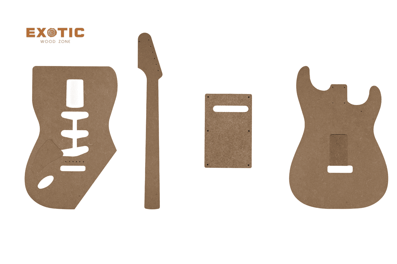 Stratocaster '62 style Guitar Template Set - Exotic Wood Zone - Buy online Across USA 