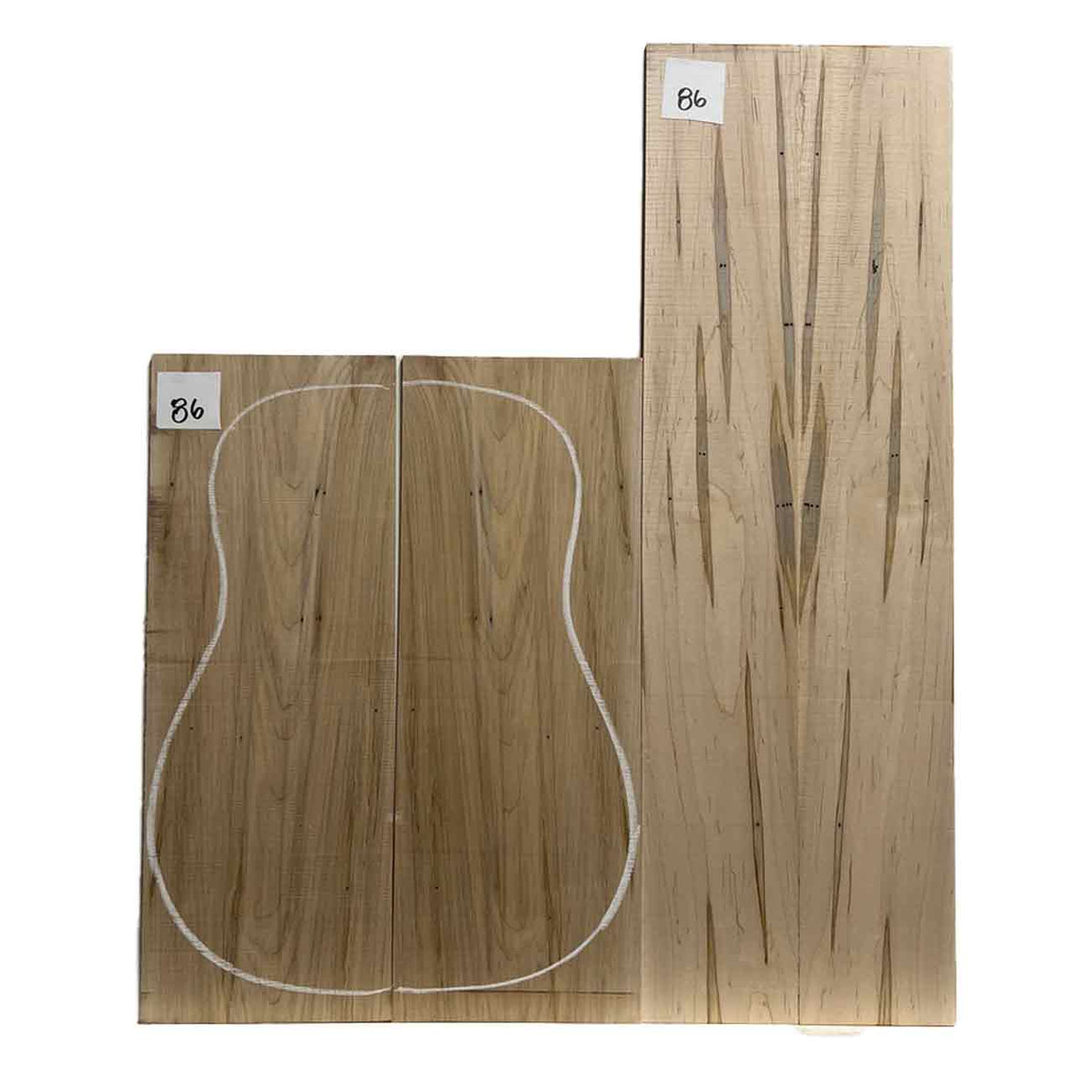 Ambrosia Maple Dreadnought Guitar Back & Side Set #86 - Exotic Wood Zone - Buy online Across USA 