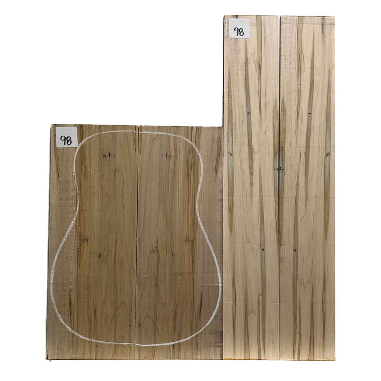 Ambrosia Maple Dreadnought Guitar Back &amp; Side Set - Exotic Wood Zone - Buy online Across USA 