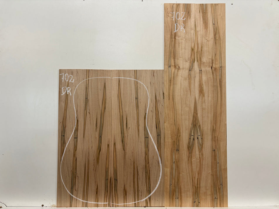 Ambrosia Maple Dreadnought Guitar Back and Side Set #702