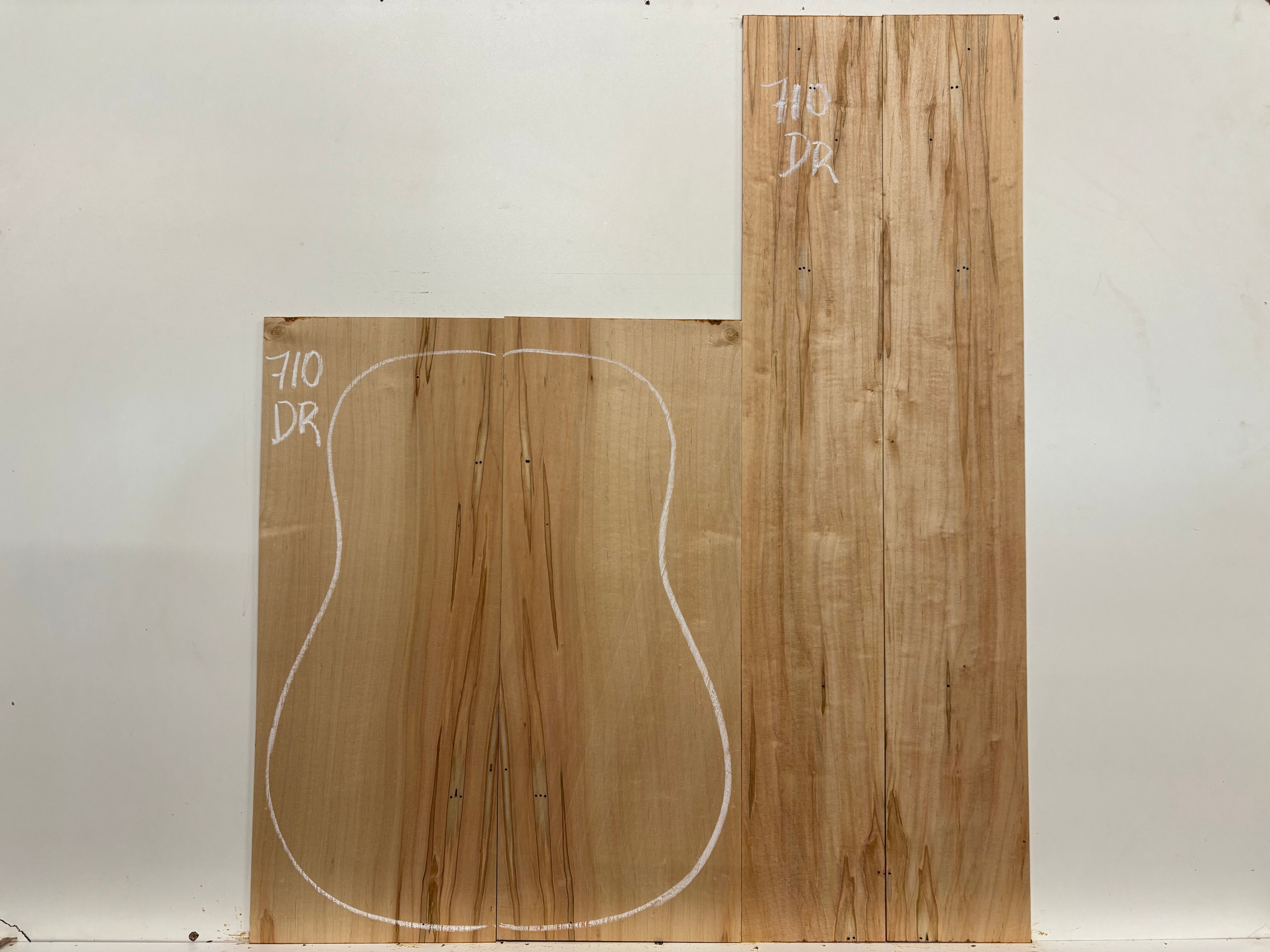 Ambrosia Maple Dreadnought Guitar Back and Side Set #710 – Exotic Wood Zone