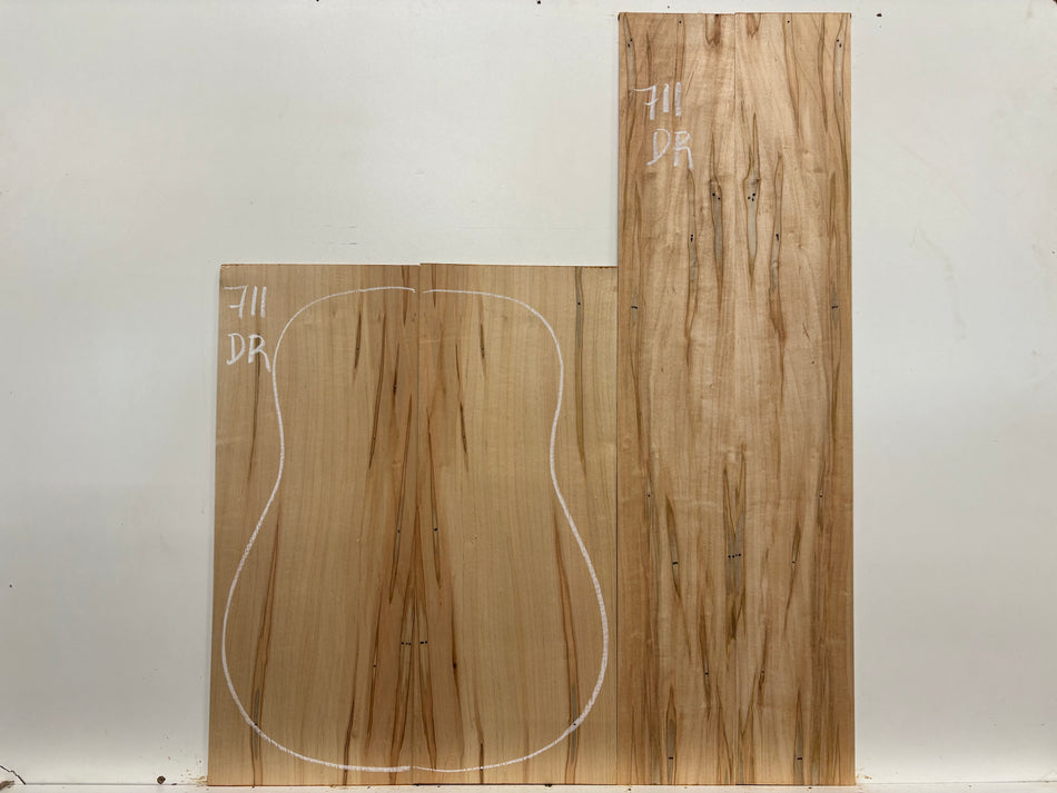 Ambrosia Maple Dreadnought Guitar Back and Side Set #711
