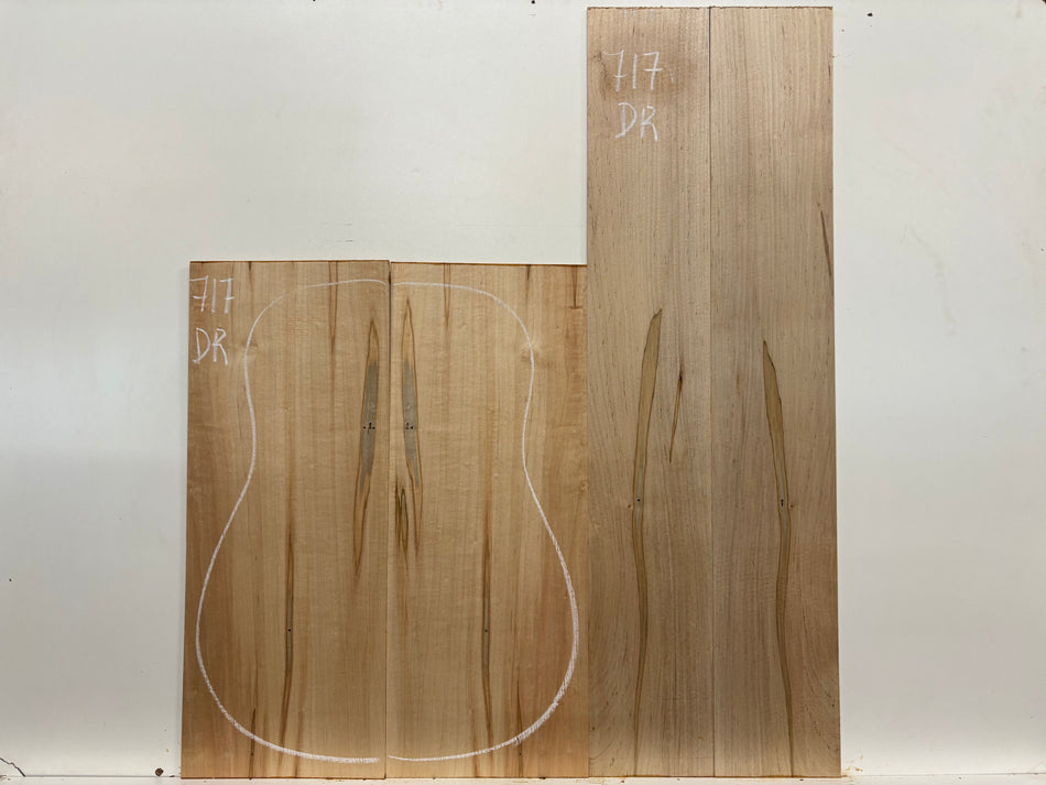 Ambrosia Maple Dreadnought Guitar Back and Side Set #717