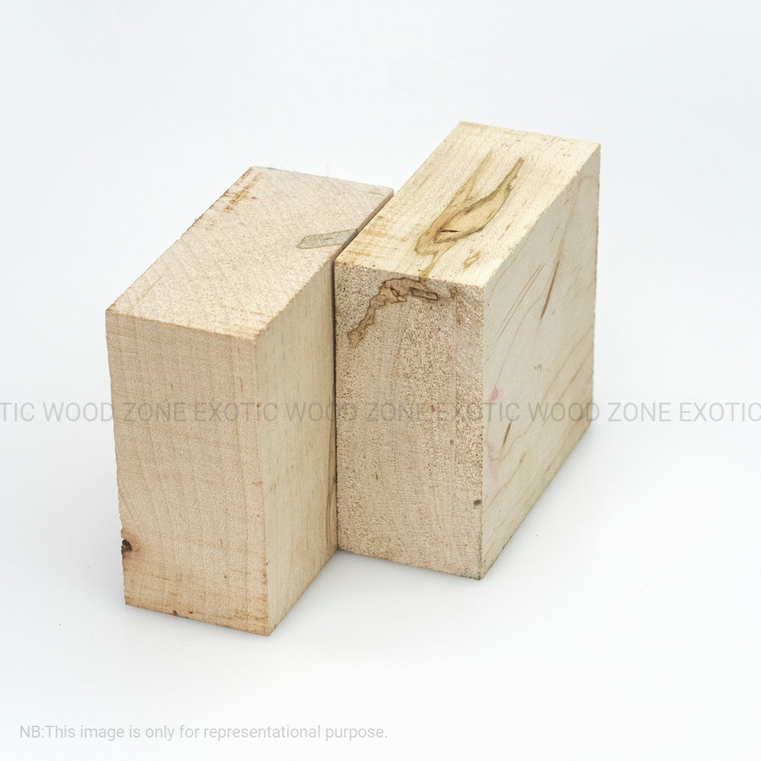 Pack of 10, Ambrosia Maple Bowl Turning Wood Blanks  6&quot; x 6&quot; x 2&quot; | Free Shipping - Exotic Wood Zone - Buy online Across USA 