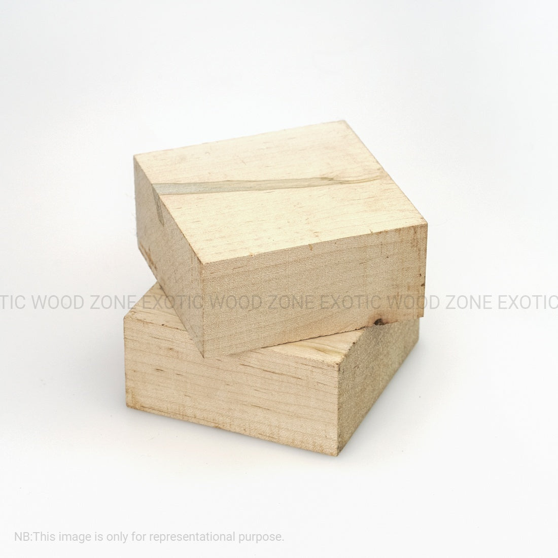 Pack of 1, Ambrosia Maple Wood Bowl Blanks  6" x 6" x 2" - Exotic Wood Zone - Buy online Across USA 