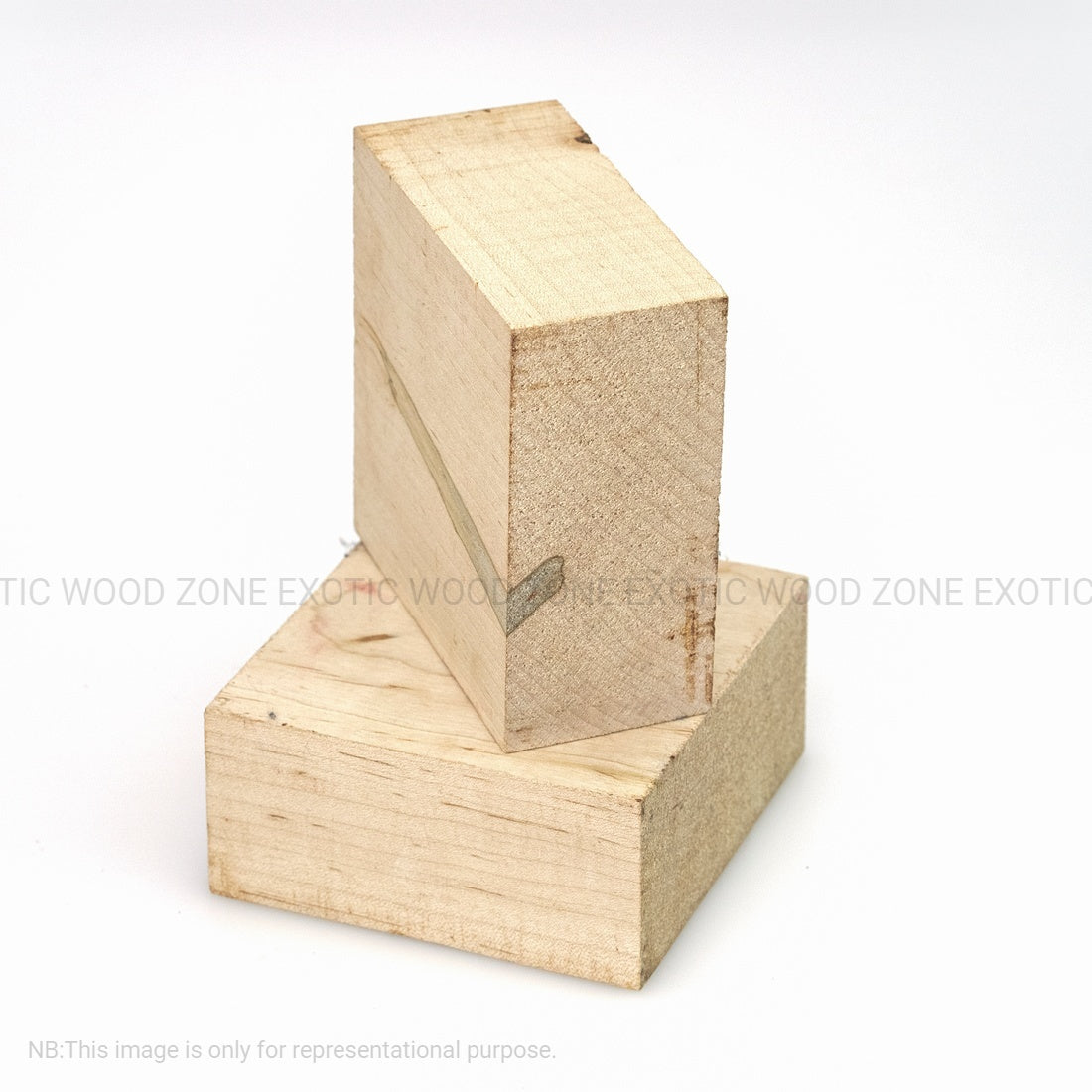 Pack of 2, Ambrosia Maple Wood Bowl Blanks  6&quot; x 6&quot; x 2&quot; - Exotic Wood Zone - Buy online Across USA 