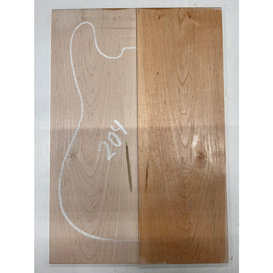 Ambrosia Maple Bookmatched Guitar Drop Tops 21" x 7-1/4" x 1/4" #204 - Exotic Wood Zone - Buy online Across USA 