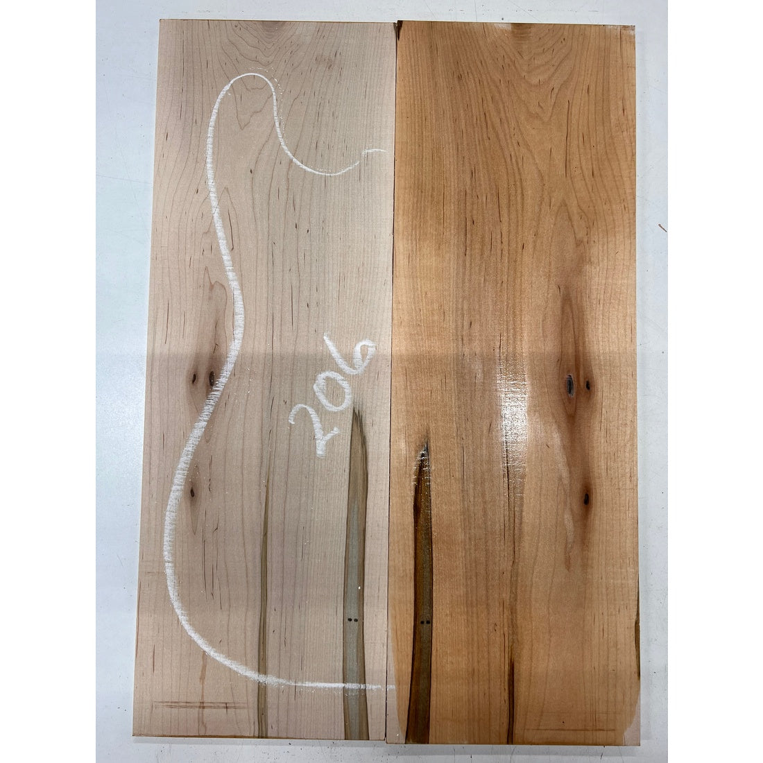 Ambrosia Maple Bookmatched Guitar Drop Tops 21" x 7-1/4" x 1/4" #206 - Exotic Wood Zone - Buy online Across USA 