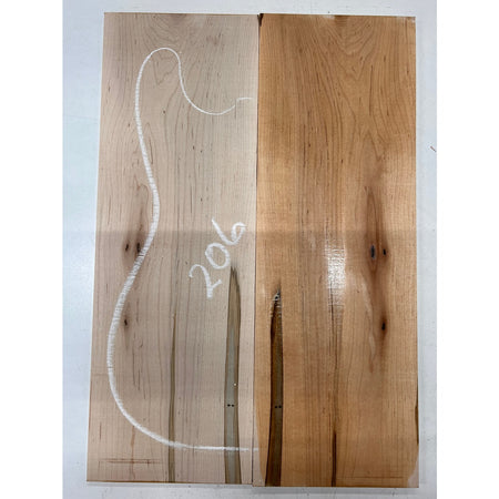 Ambrosia Maple Bookmatched Guitar Drop Tops 21" x 7-1/4" x 1/4" #206 - Exotic Wood Zone - Buy online Across USA 