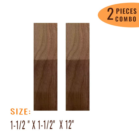 Pack of 2, American Black Walnut Turning Wood Blanks 1-1/2 x 1-1/2 x 12 inches - Exotic Wood Zone - Buy online Across USA 