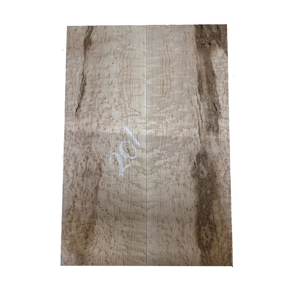 Birds Eye Maple Bookmatched Guitar Drop Tops 21"x 7-1/4"x 3/8" #201 - Exotic Wood Zone - Buy online Across USA 