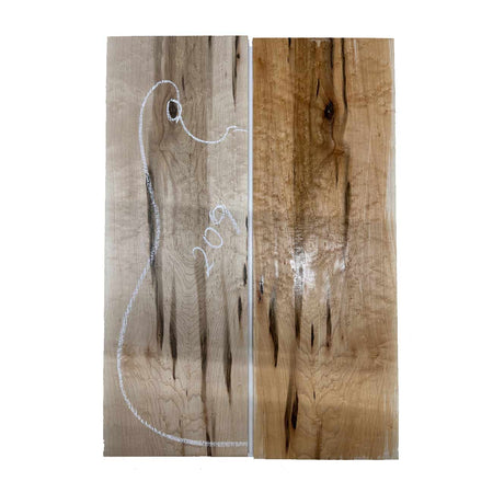 Birds Eye Maple Bookmatched Guitar Drop Tops 21"x 7-1/4"x 3/8" #209 - Exotic Wood Zone - Buy online Across USA 