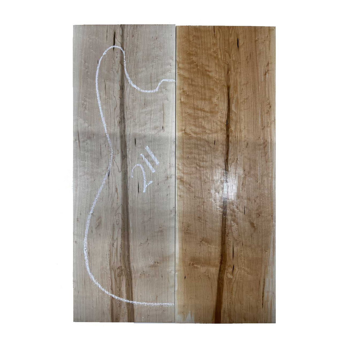 Birds Eye Maple Bookmatched Guitar Drop Tops 21"x 7-1/4"x 3/8" #211 - Exotic Wood Zone - Buy online Across USA 