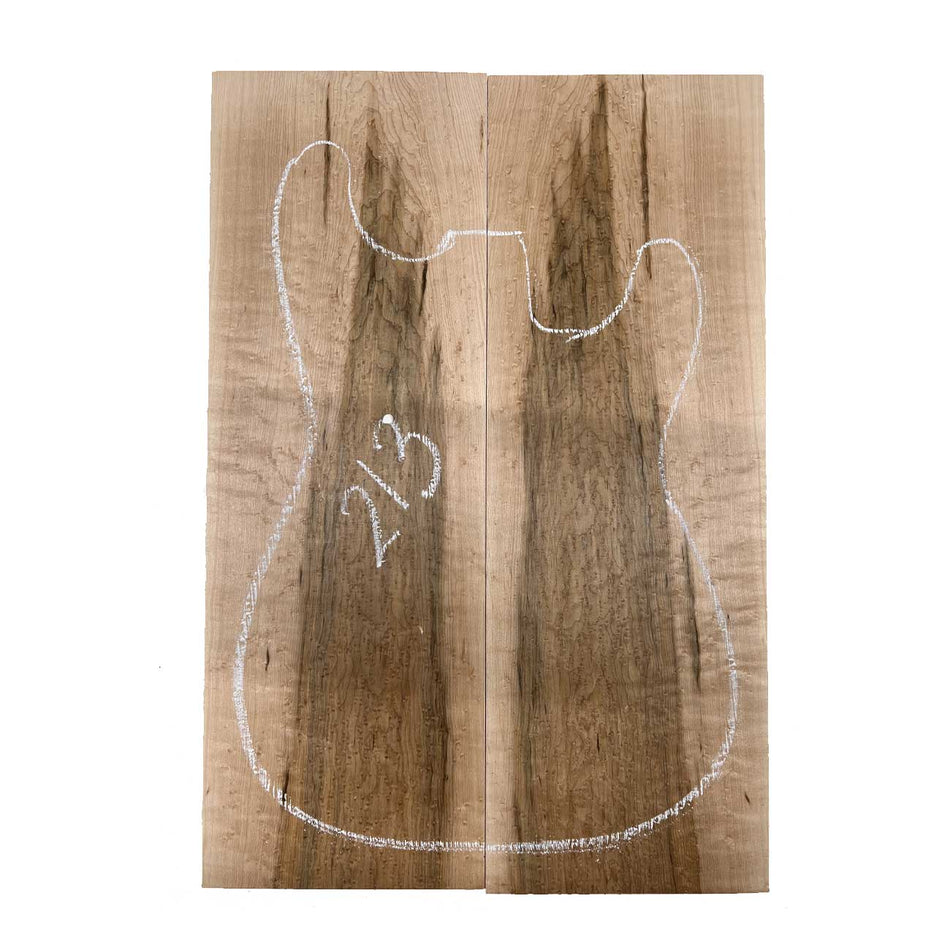 Birds Eye Maple Bookmatched Guitar Drop Tops 21"x 7-1/4"x 3/8" #213 - Exotic Wood Zone - Buy online Across USA 