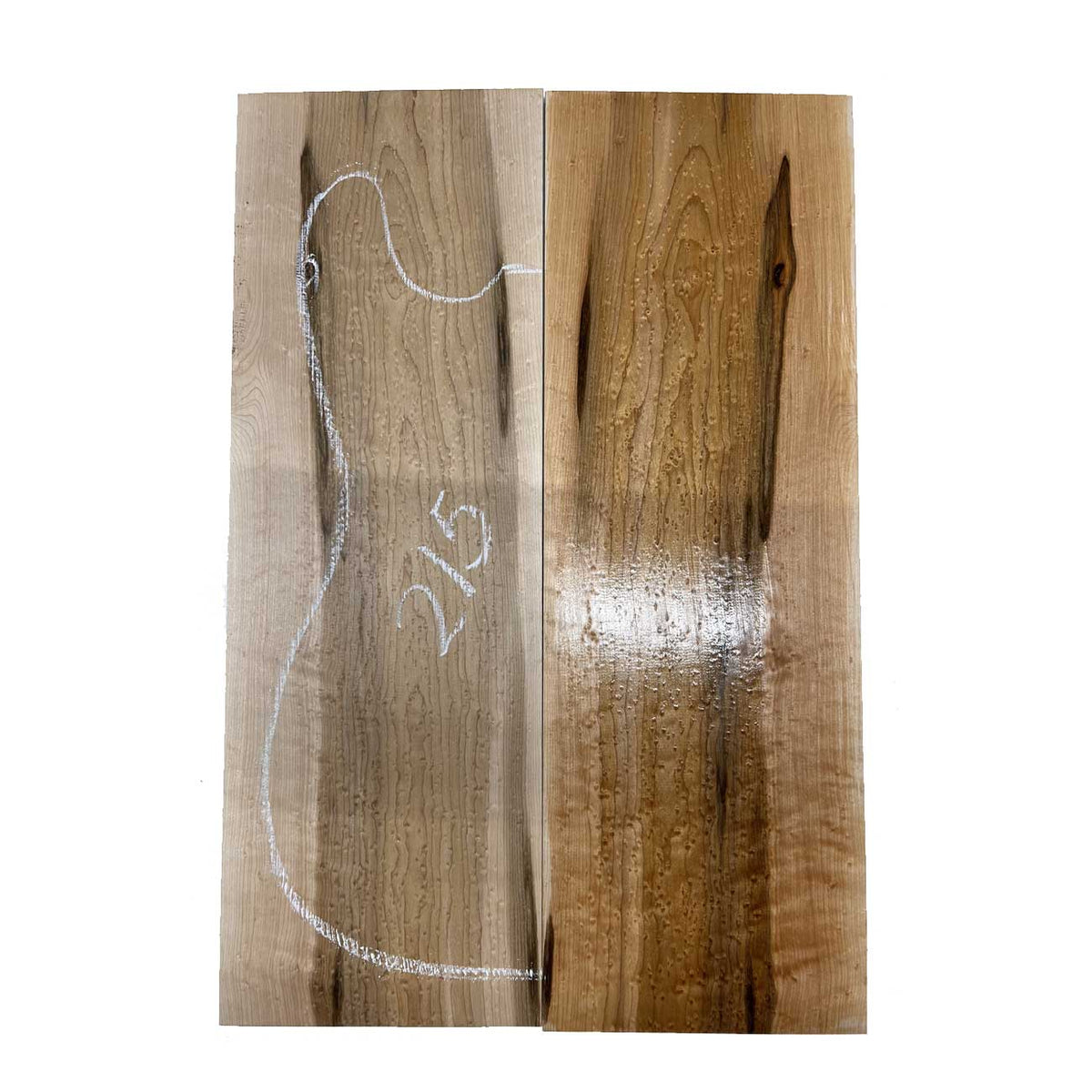 Birds Eye Maple Bookmatched Guitar Drop Tops 21"x 7-1/4"x 3/8" #215 - Exotic Wood Zone - Buy online Across USA 