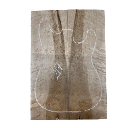 Birds Eye Maple Bookmatched Guitar Drop Tops 21"x 7-1/4"x 3/8" #217 - Exotic Wood Zone - Buy online Across USA 