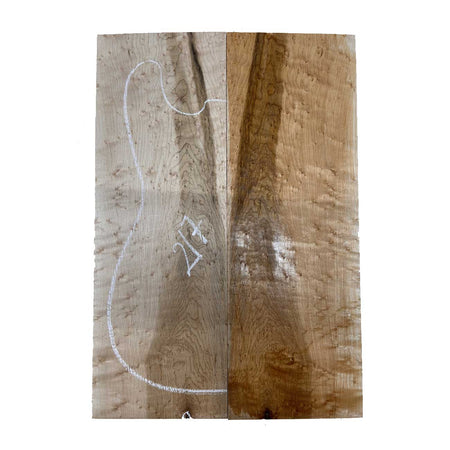 Birds Eye Maple Bookmatched Guitar Drop Tops 21"x 7-1/4"x 3/8" #217 - Exotic Wood Zone - Buy online Across USA 