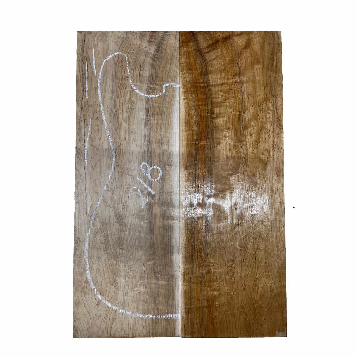 Birds Eye Maple Bookmatched Guitar Drop Tops 21"x 7-1/4"x 3/8" #218 - Exotic Wood Zone - Buy online Across USA 