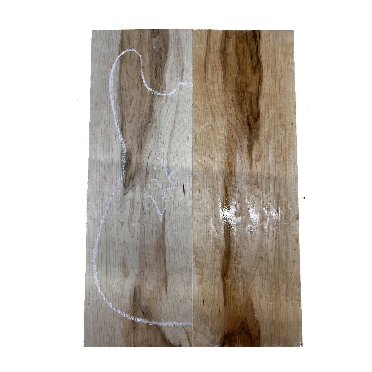 Birds Eye Maple Bookmatched Guitar Drop Tops 21"x 7-1/4"x 3/8" #222 - Exotic Wood Zone - Buy online Across USA 