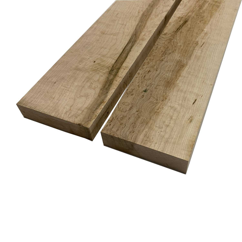 Tablero de madera de arce Birdseye - 3/4" x 2" (4 piezas)