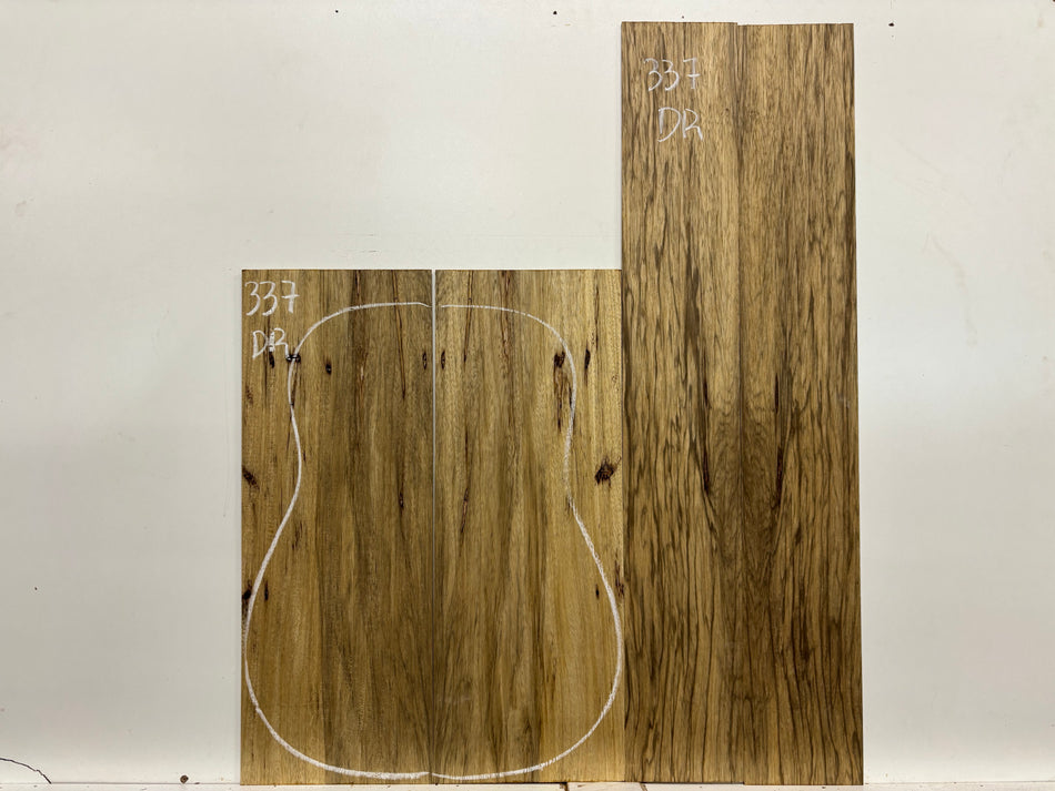 Black Limba Dreadnought Guitar Back and Side Set #337