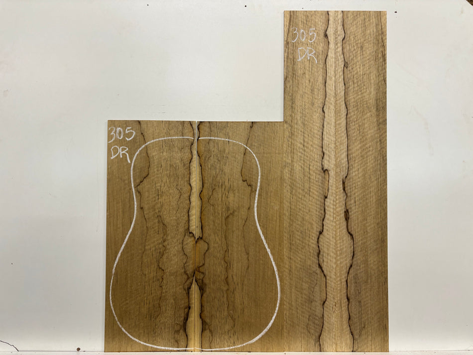 Black Limba Dreadnought Guitar Back and Side Set #305